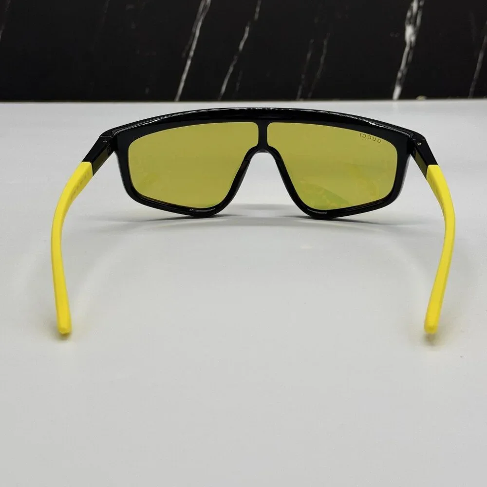 NEW GUCCI GG1736S 004 SHIELD YELLOW UNISEX SUNGLASSES GUCCI